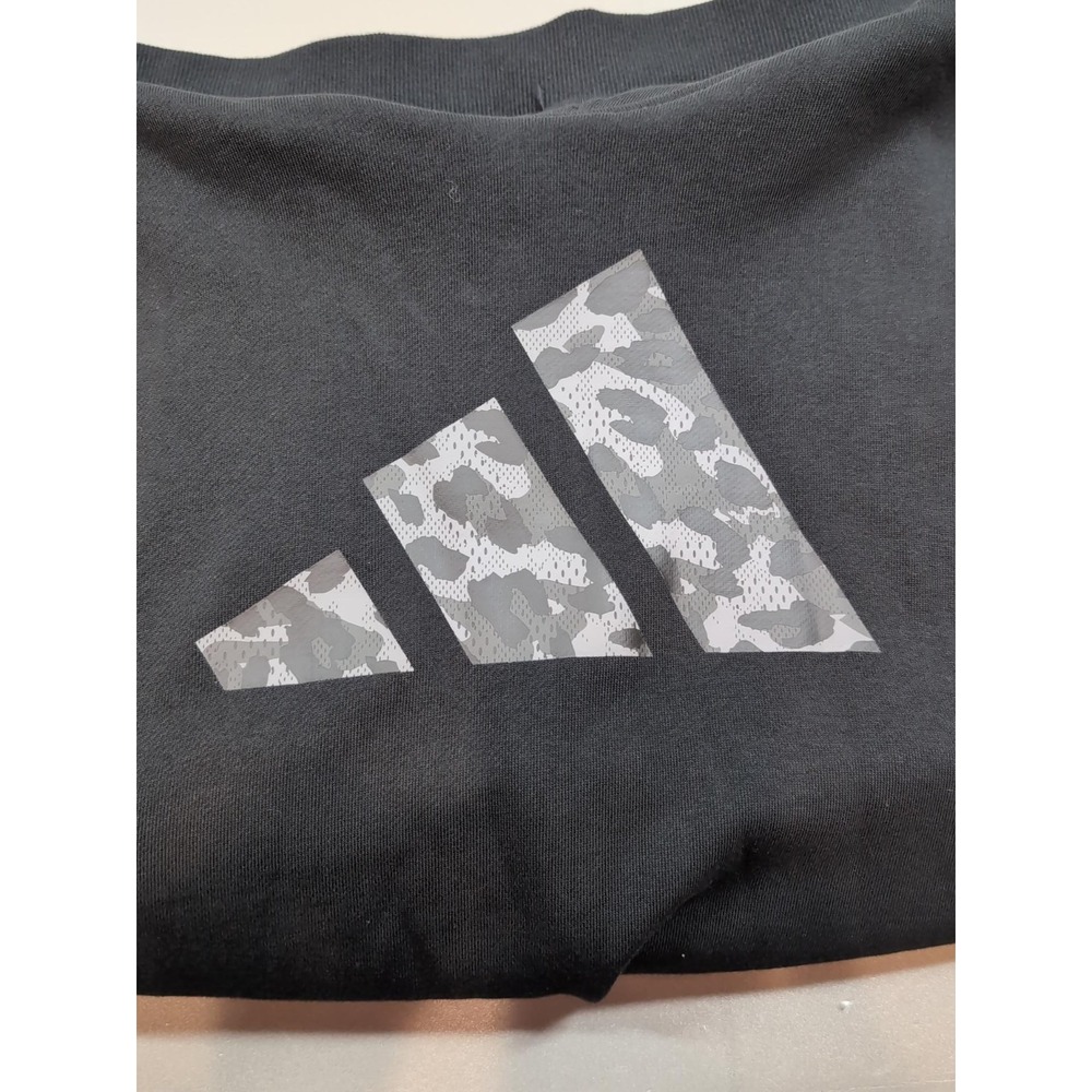 Adidas Womens Oversized Hoodie Black Grey Camo Logo Sweatshirt GP7352 L - Picture 4 of 11